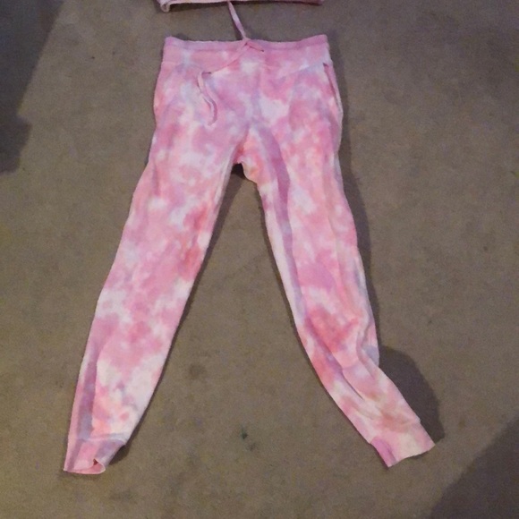 Pink tie-dye Etsy jogger and hoodie set - Picture 3 of 3